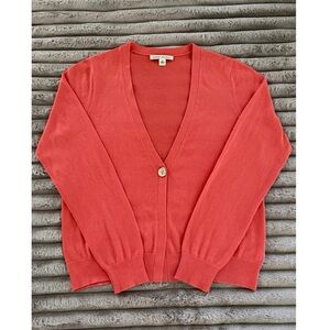 Banana Republic Women's V-Neck Coral Cardigan
